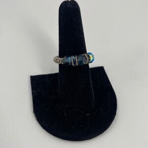 Handmade stretch beaded ring 7